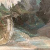 Peinture à la gouache vintage