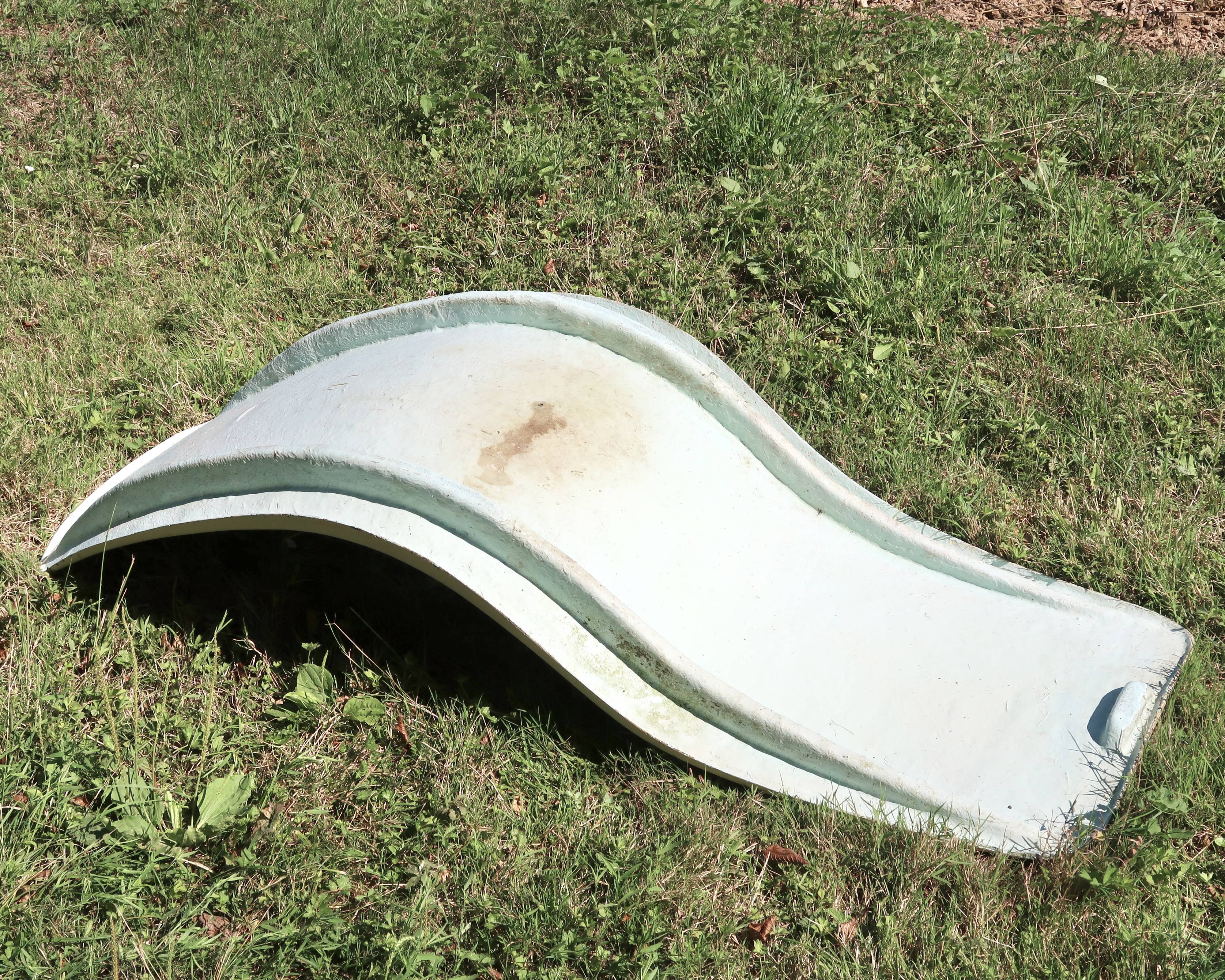 Charles Zublena fiberglass deck chair, 1960s