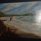 Painting oil on marine panel signed