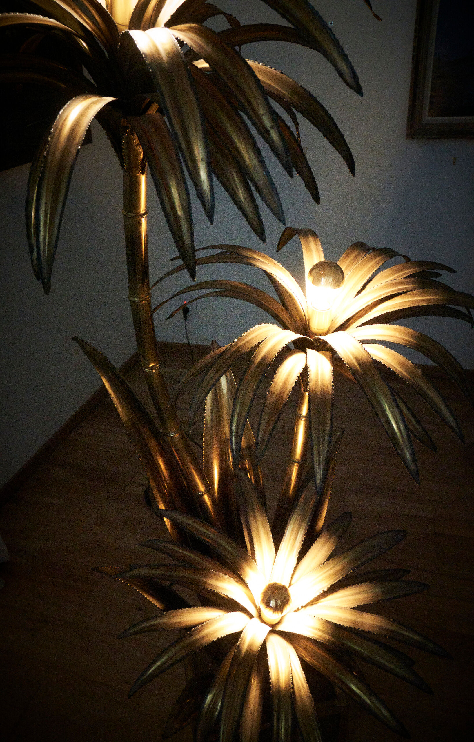 Floor lamp palm Maison Jansen by Barbier