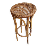 Vintage rattan stool