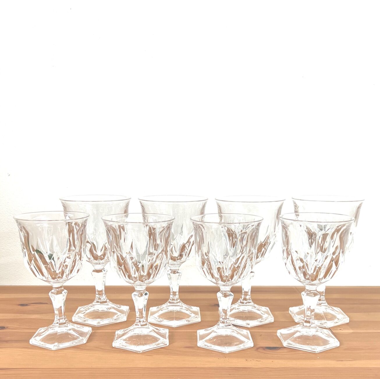 8 vintage glasses - Arques crystal - Chaumont model