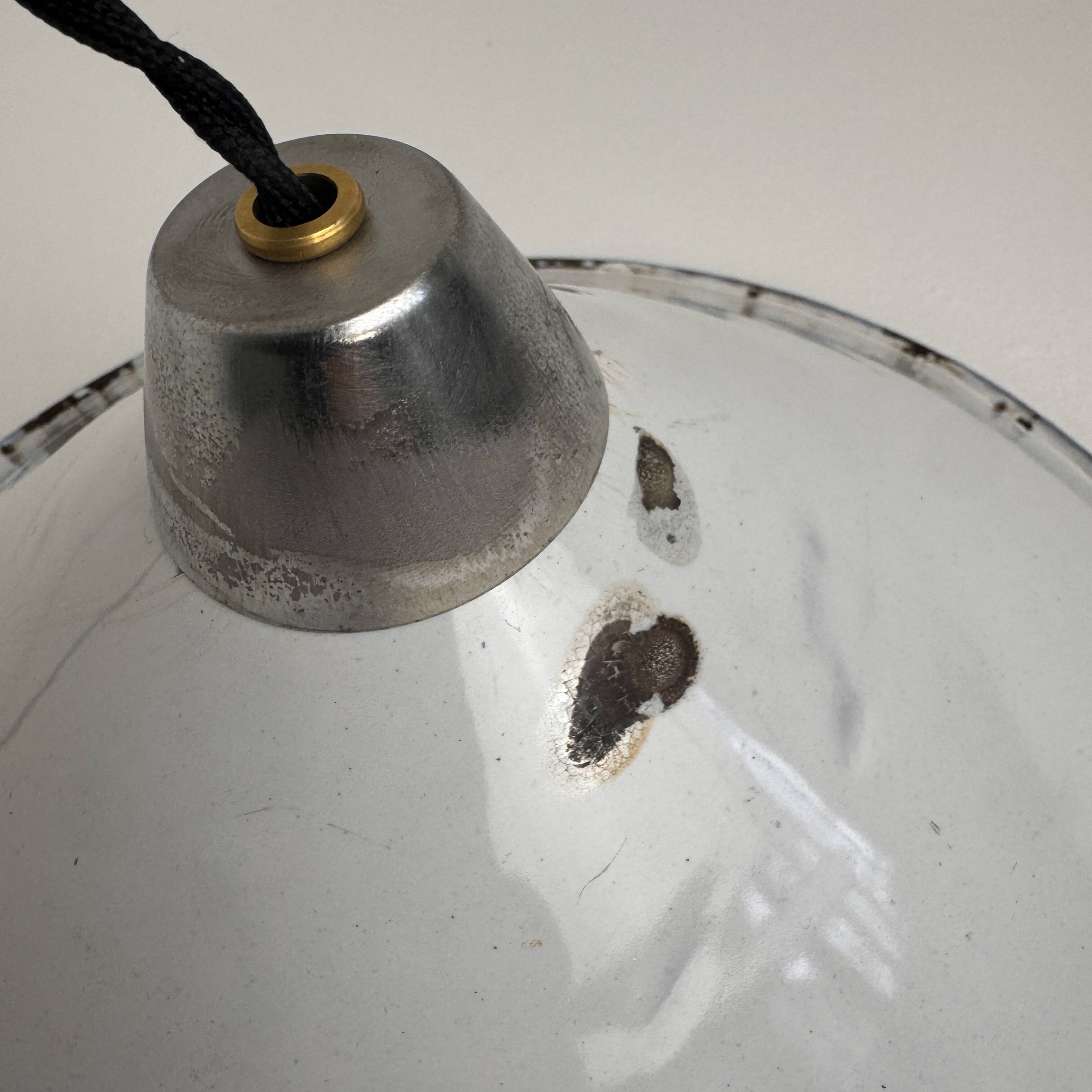 Pair of enamelled industrial conical suspensions