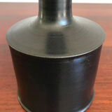 Vase en céramique noir italien de Franco Bucci Pesaro, années 1970