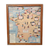 School poster 1960 Trade / clothing industries two-sided vintage