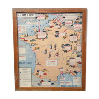 School poster 1960 Trade / clothing industries two-sided vintage