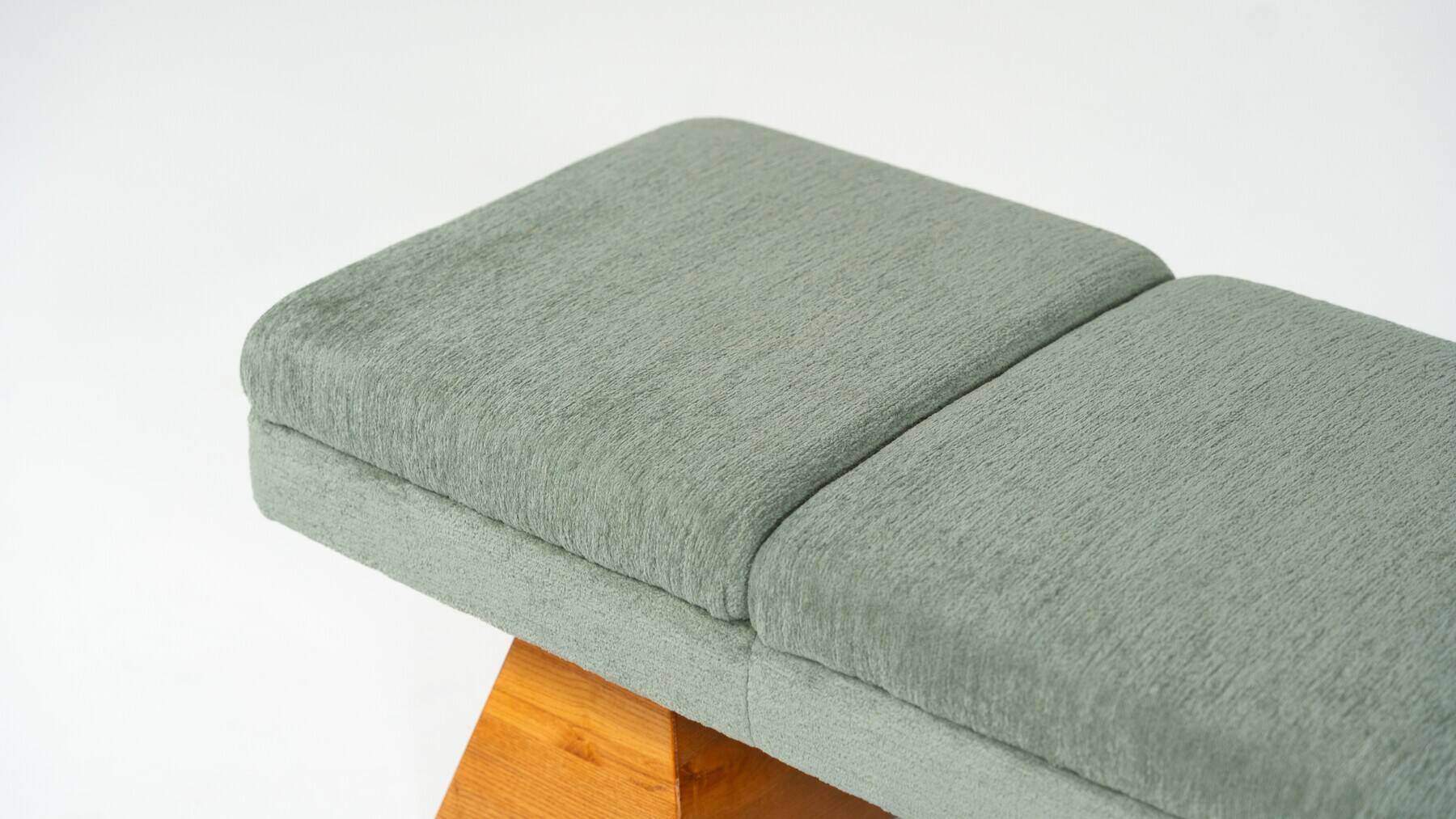 Contemporary Bench, Wood and Fabric, Italy