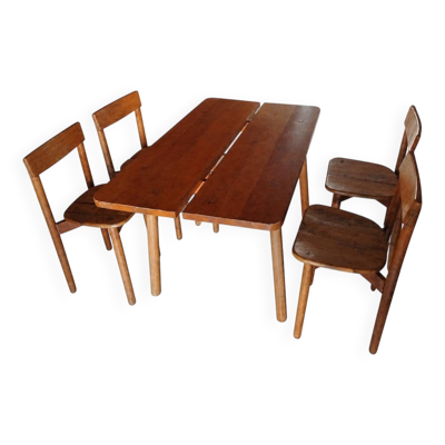 Ensemble table et chaises pierre Gautier delaye