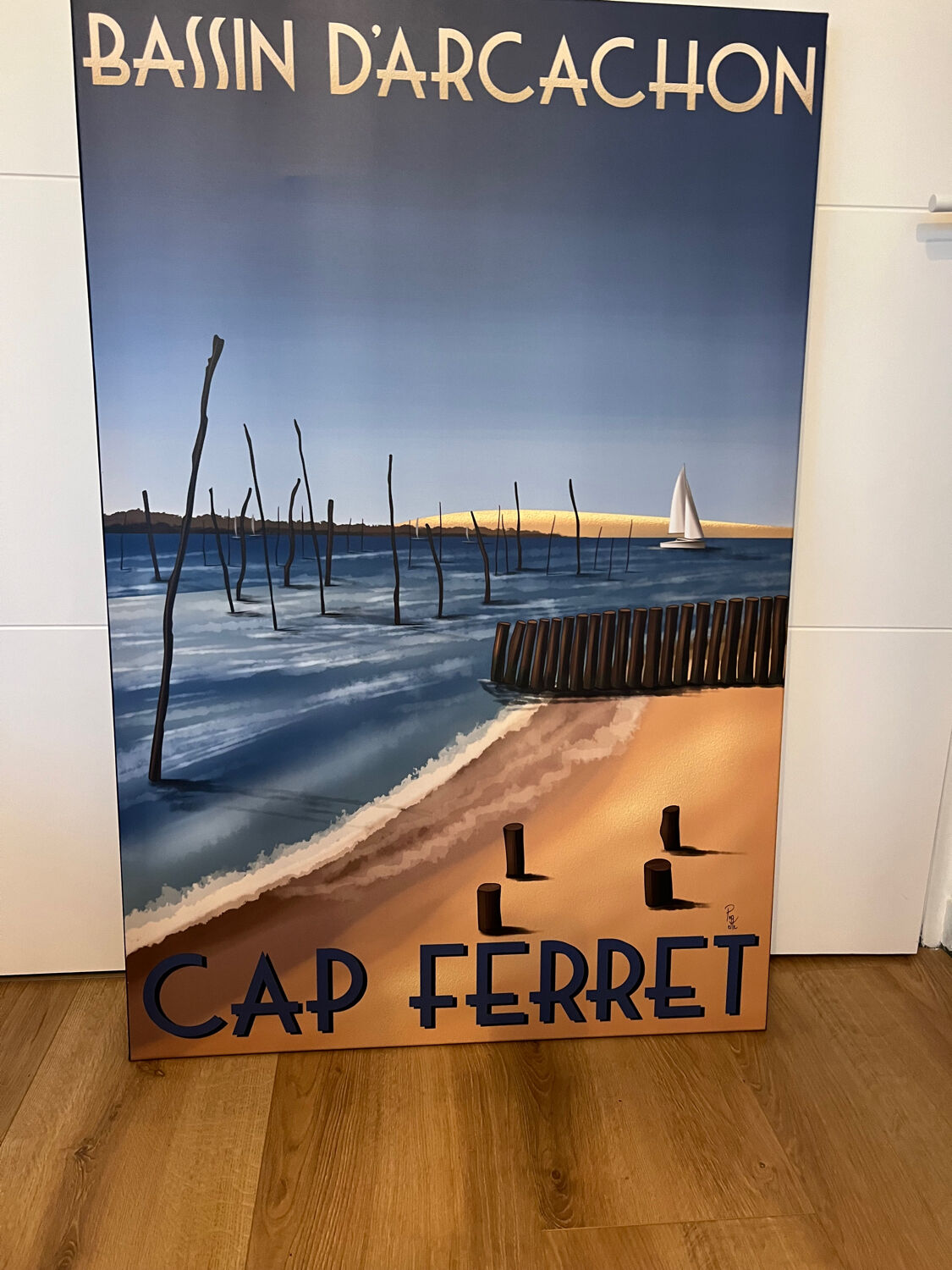 Canvas arcachon basin popette