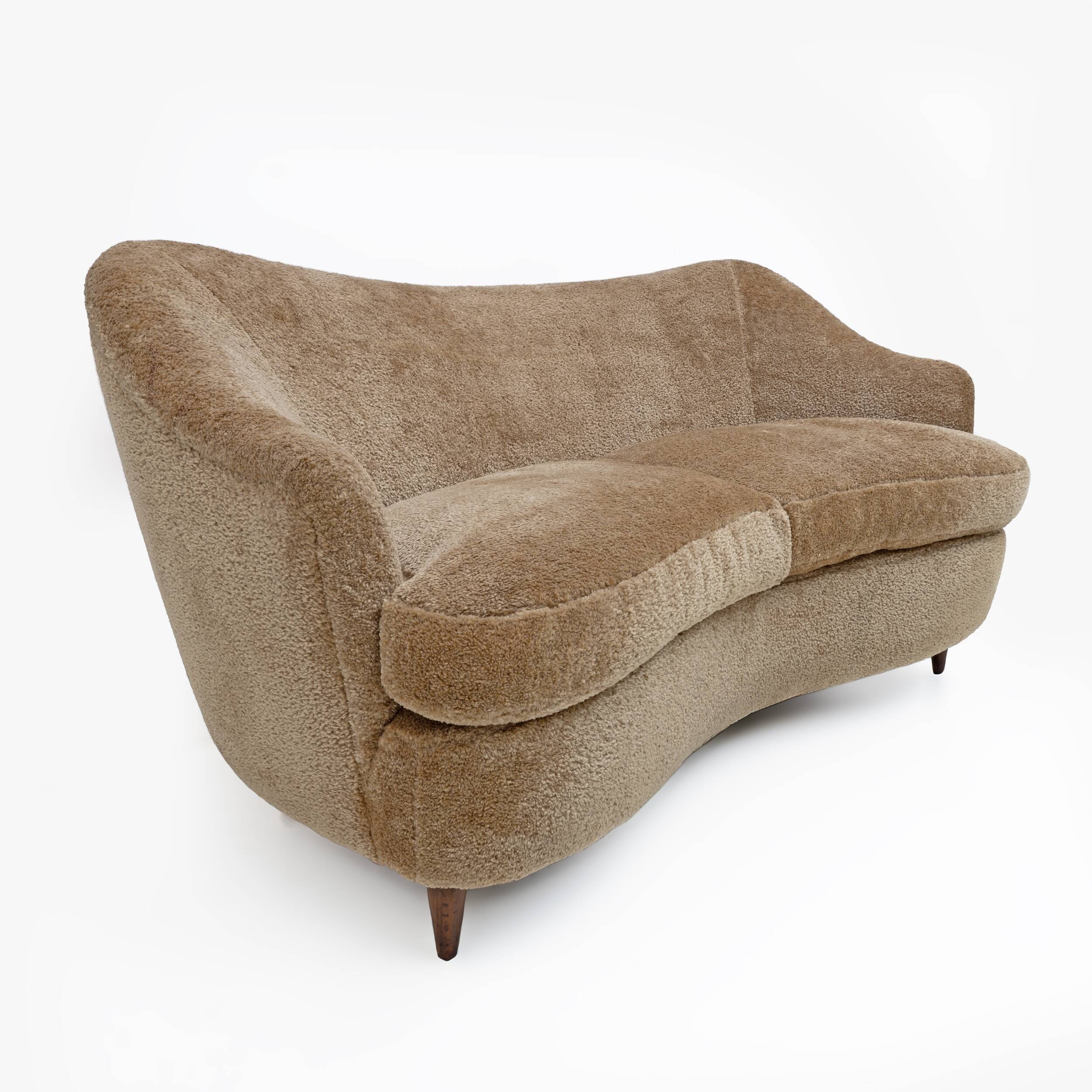 Canapé italien moderne du milieu du siècle attribué à Gio Ponti pour Casa E Giardino, 1930s