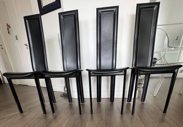 chaise de salle a manger cuir Roche Bobois