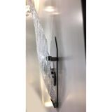 Clear graniglia “leaf” murano glass wall sconce by simoeng