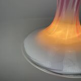 Suspension Mandarin blanche et rose par Michael Bang pour Holmegaard 1980