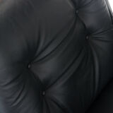 Vintage leather revolving chair, France 1960