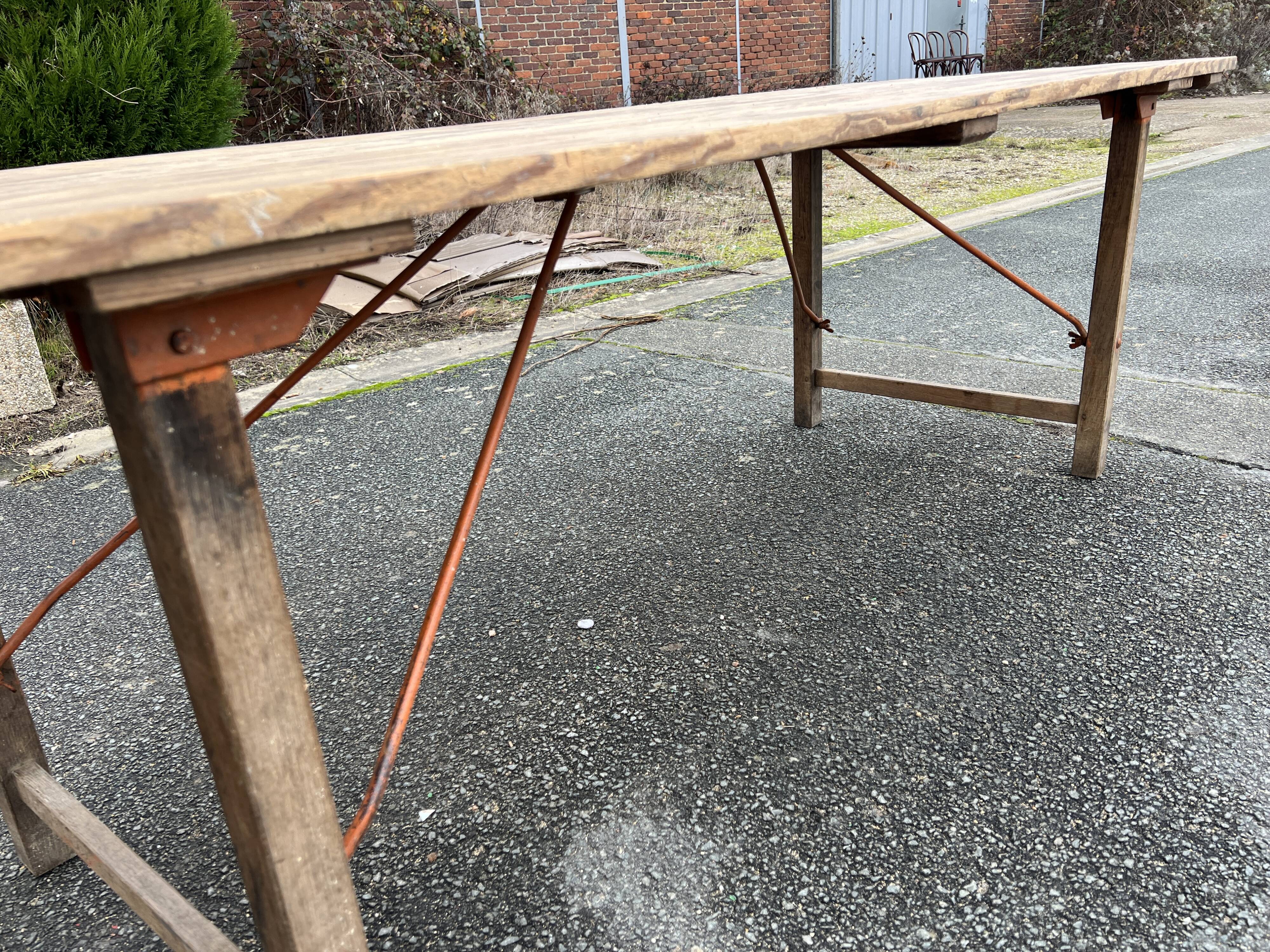 Old folding table