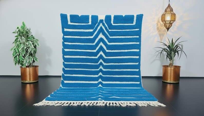 Traditional handmade pure wool rug, size 150 x 250 cm