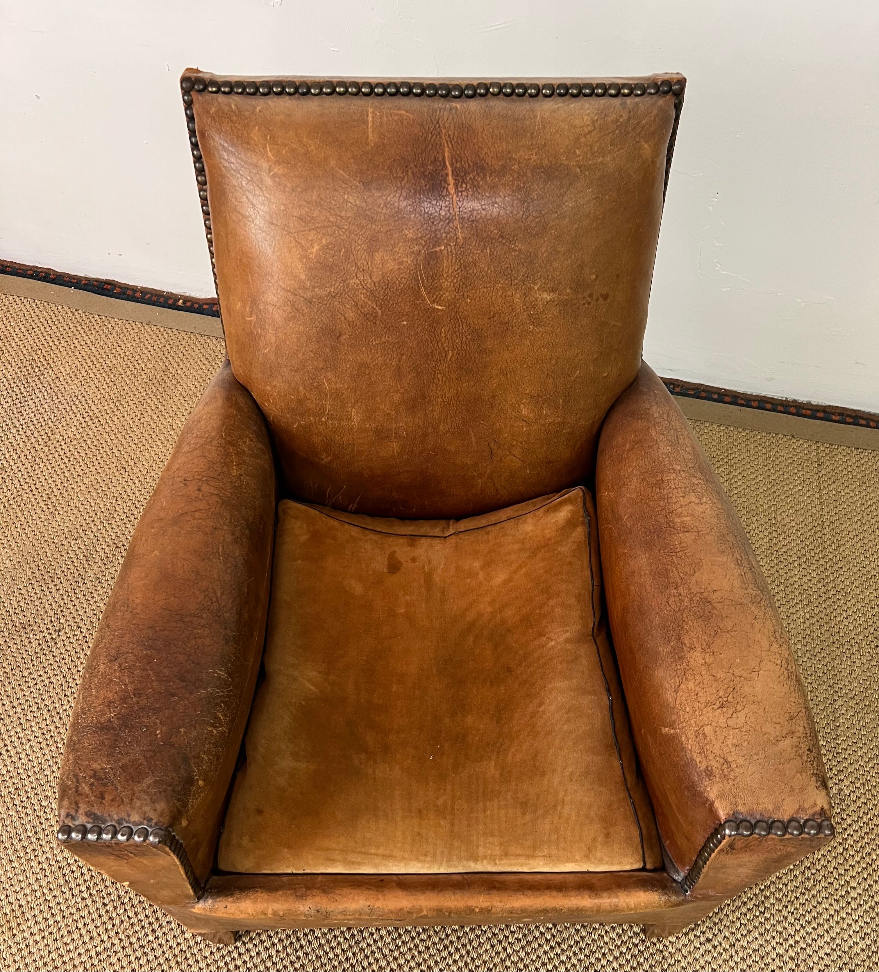 Leather club chair