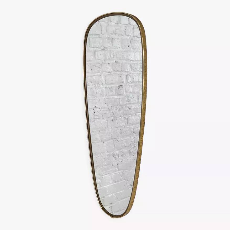 Golden rearview mirror and free form from the 1950s