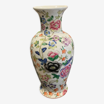 China porcelain vase painted floral decor