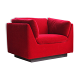 Post-modern red chaise longue by Metropolitan of San Francisco