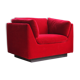 Post-modern red chaise longue by Metropolitan of San Francisco