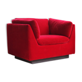Post-modern red chaise longue by Metropolitan of San Francisco