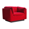 Chaise longue rouge post-moderne par Metropolitan of San Francisco