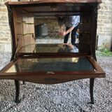 Inlay console with marble