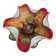Murano glass bowl – Millefiori & red rim – 26 cm