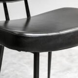 Scandinavian chair skaï foot compass 1969