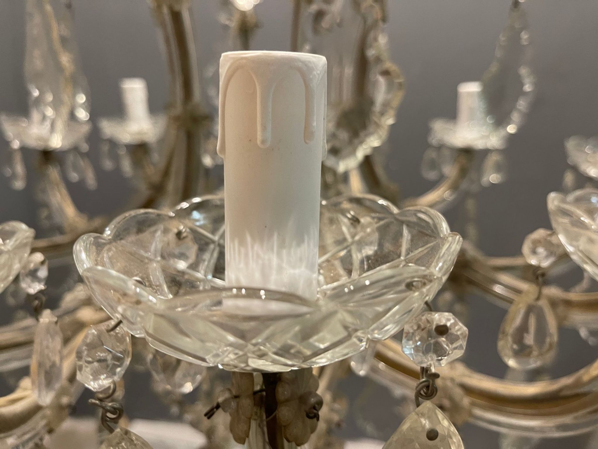 Lustre italien en cristal de murano, années 1950