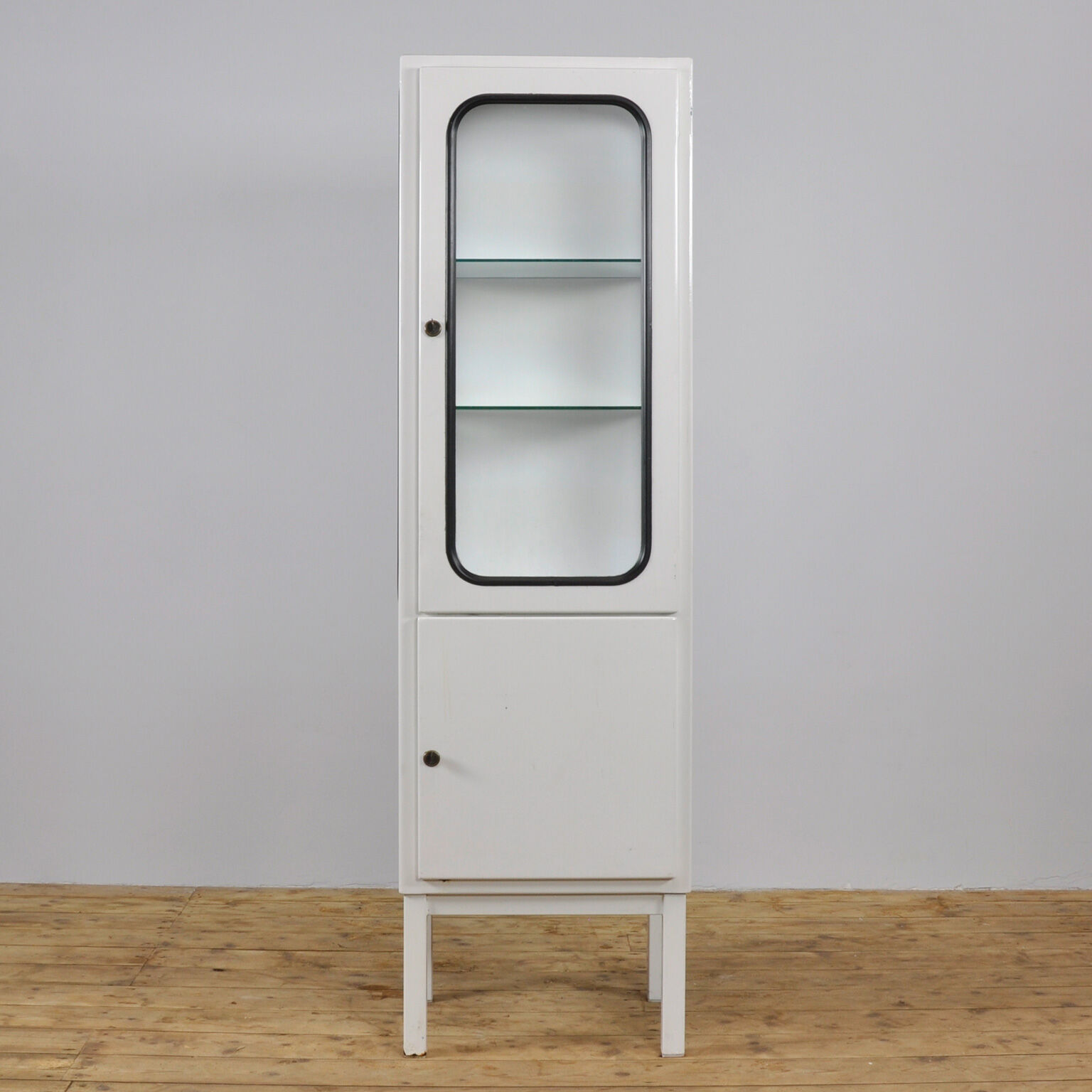 Iron medical display case from the 1970s