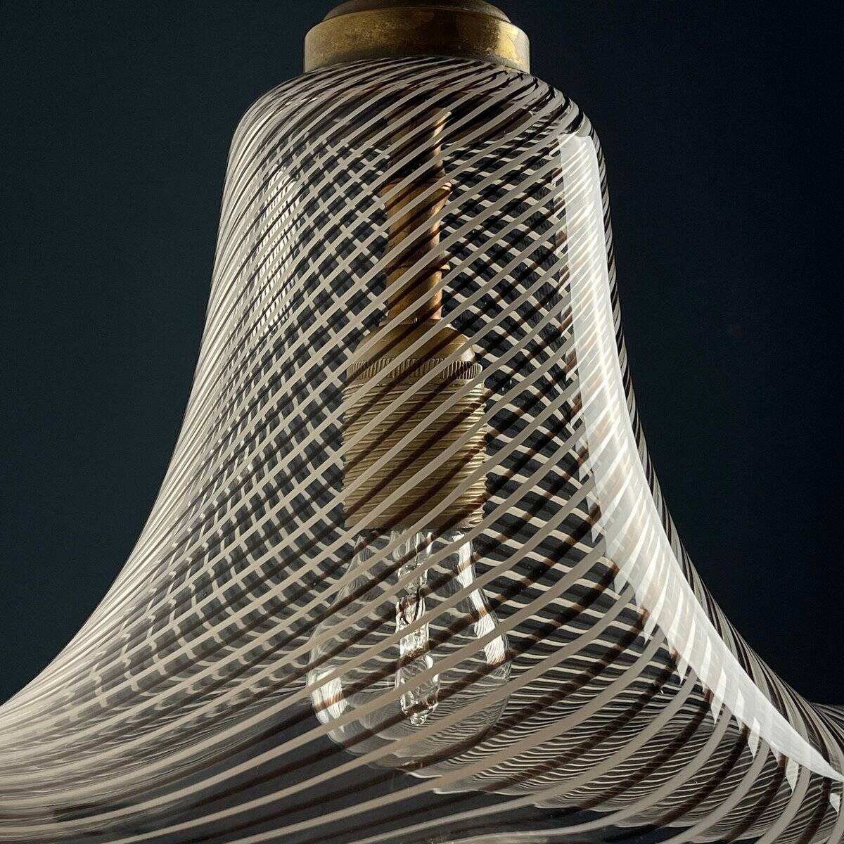 Suspended glass chandelier from Murano, Italy, 1970s.