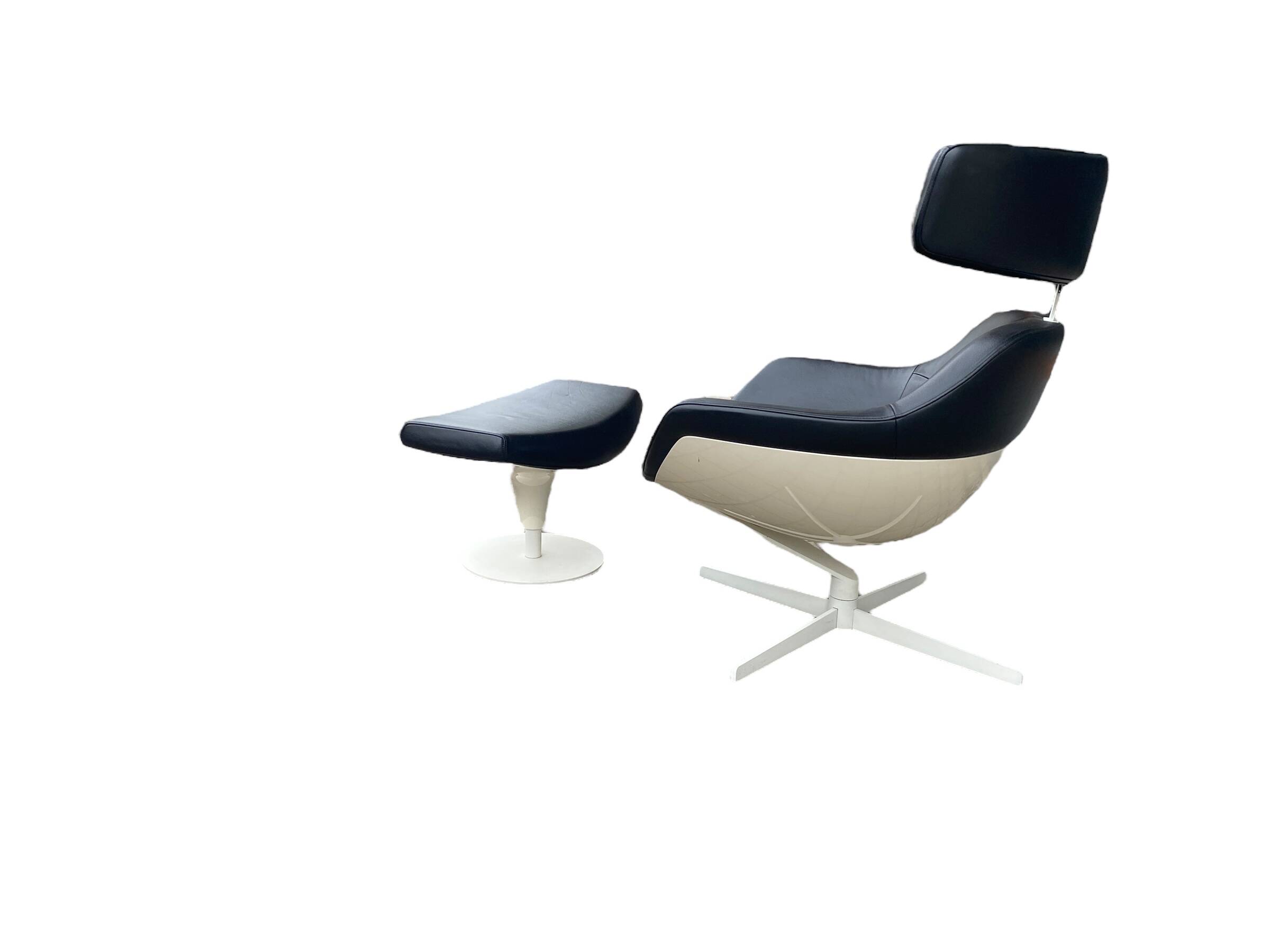 Auckland lounge chair and ottoman by Jean Marie Massaud for Cassina