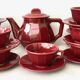 Set 12 coffee cups and vintage coffee maker