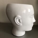 Ceramic face vase