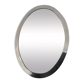 Art Deco oval mirror in chrome brass, France 1930 vintage