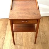 Scandinavian teak bedside table 60s