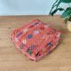 Bohémian orange Berber pouf