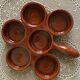 Brown clay appetizer dish