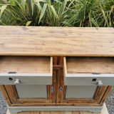 Old Parisian buffet restored solid wood