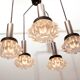 1970s pendant cascade lamp in chrome and glass