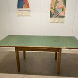 Oak and linoleum table from the 1950s