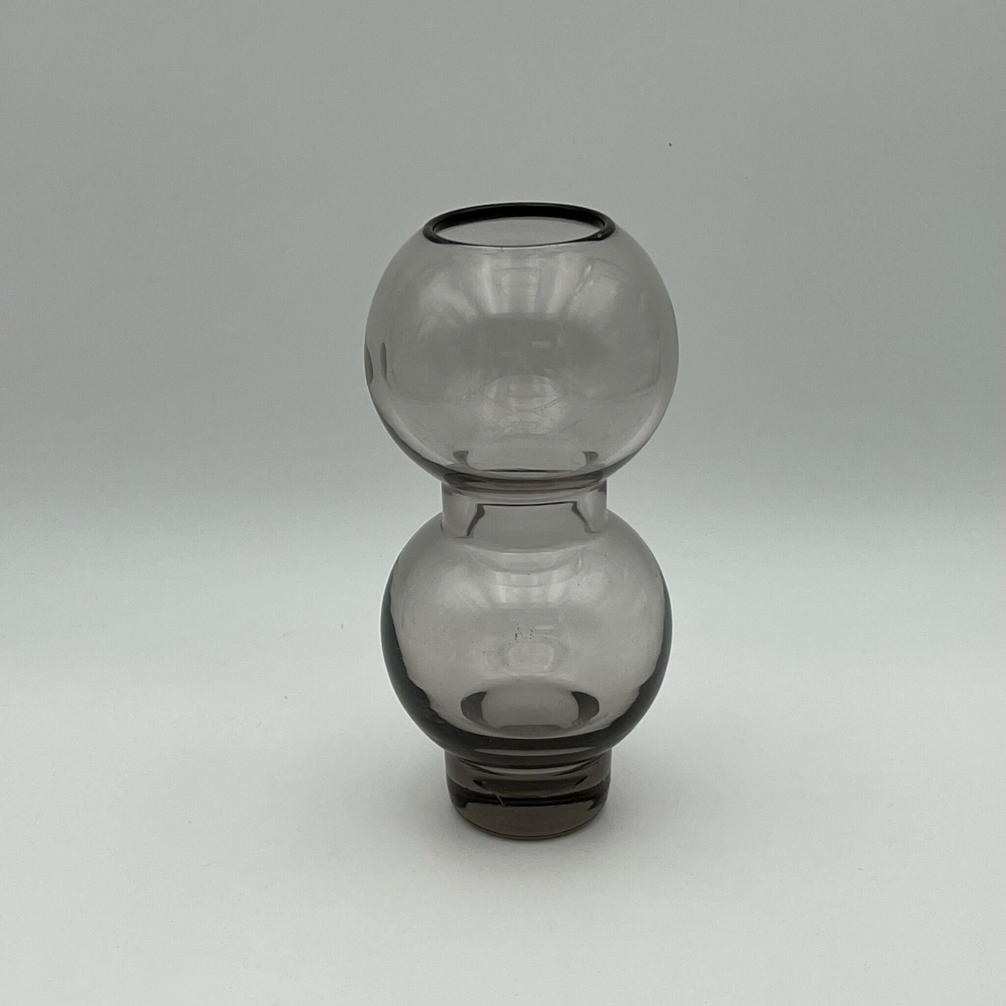 Murano glass 70s vase - mid century modern decor - vintage fume glass made in italy