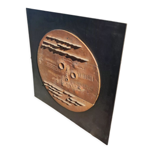 Tableau bois et céramique vers