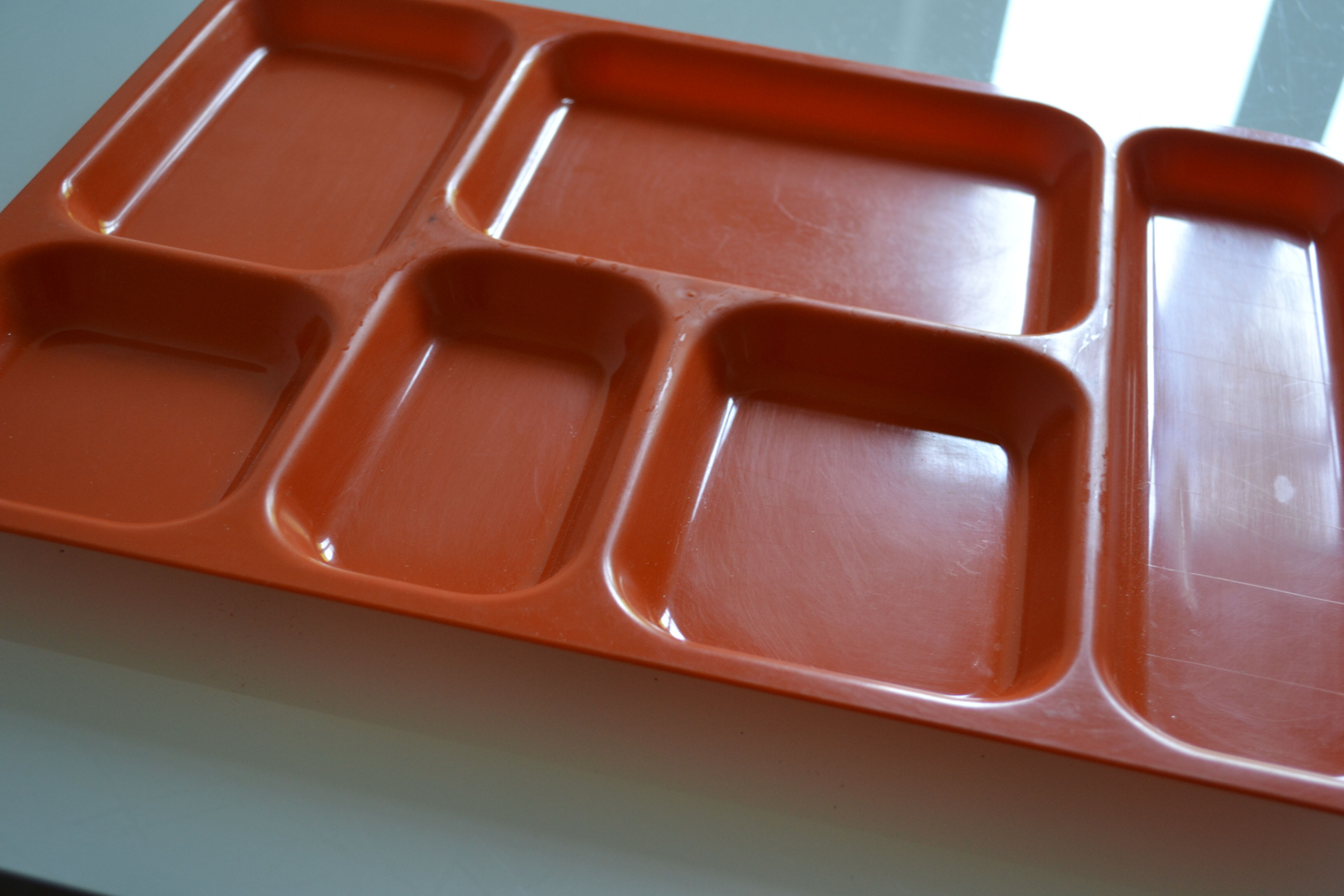 Set of 2 vintage 70's meal trays