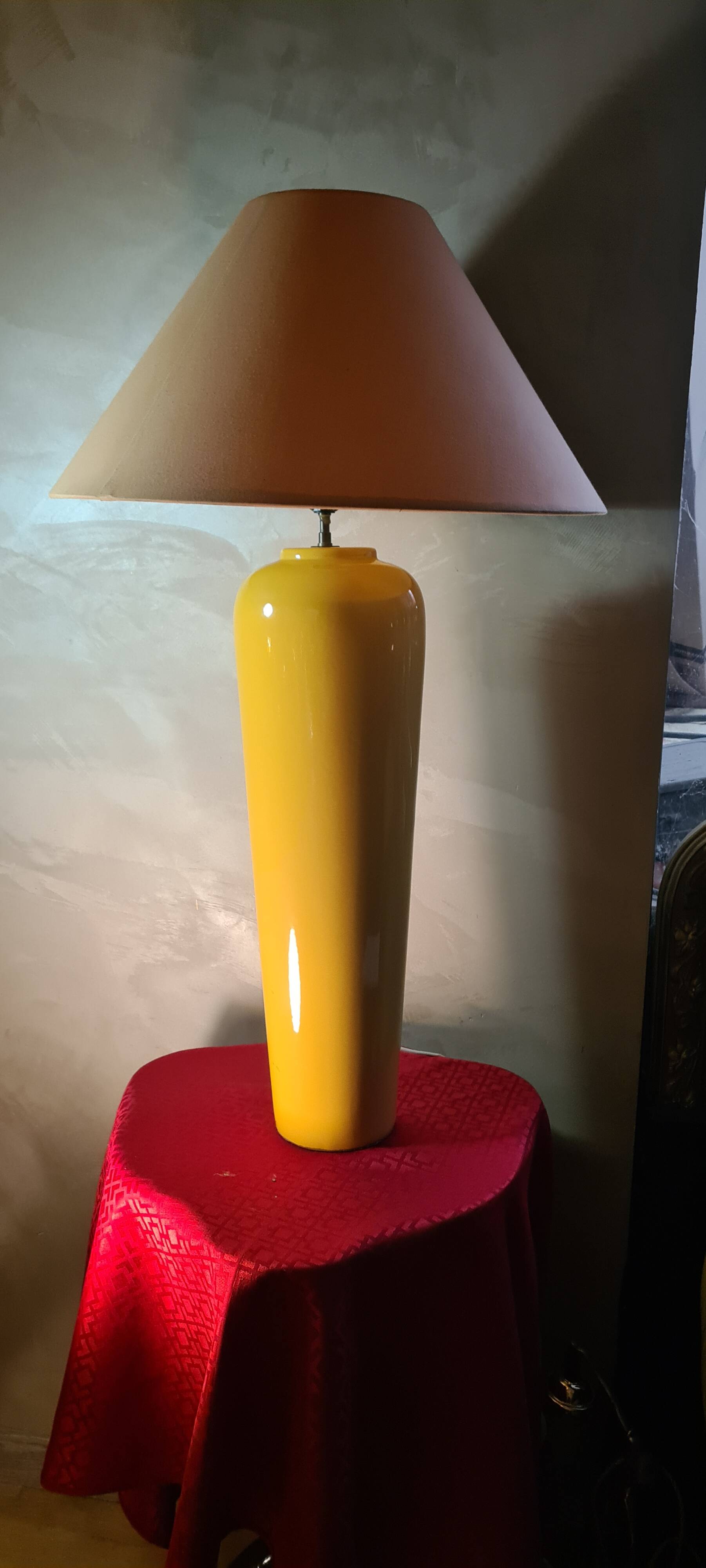 large ceramic living room lamp total 87x50x60 1970 to 80