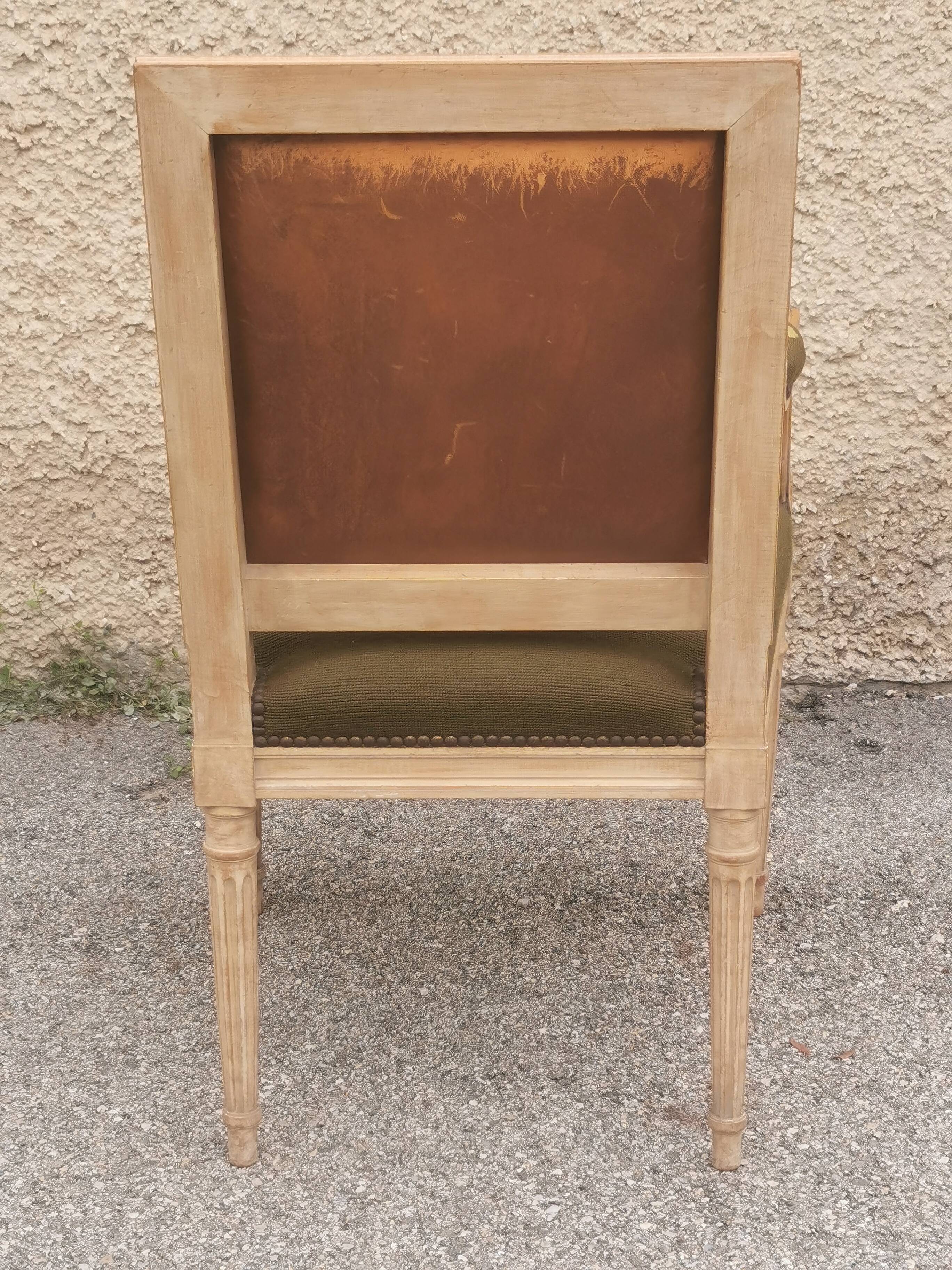 Louis xvi style upholstered armchair