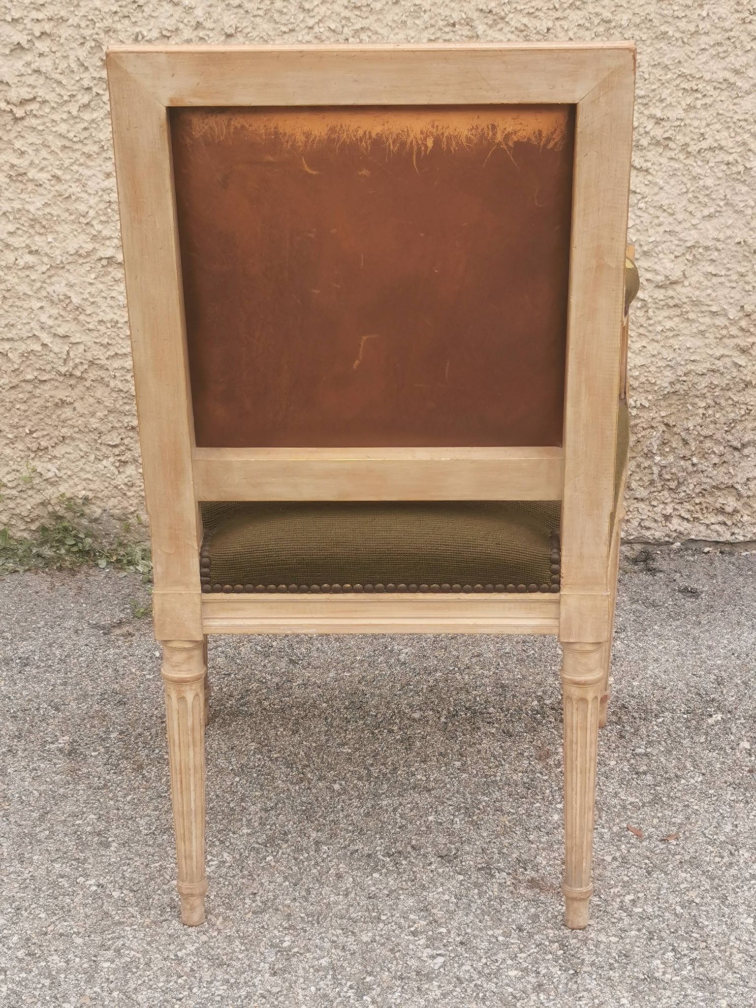 Louis xvi style upholstered armchair