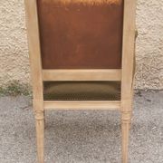 Louis xvi style upholstered armchair